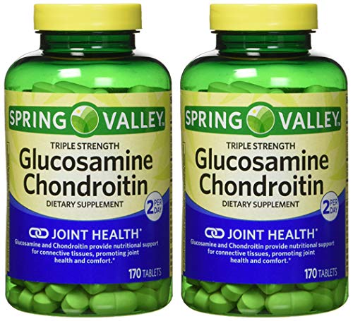 Spring Valley Glucosamina Condroitina Triple Fuerza, tabletas uniformes, aptas para la dosis diaria.
