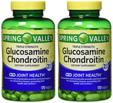 Spring Valley Glucosamina Condroitina Triple Fuerza, tabletas uniformes, aptas para la dosis diaria.