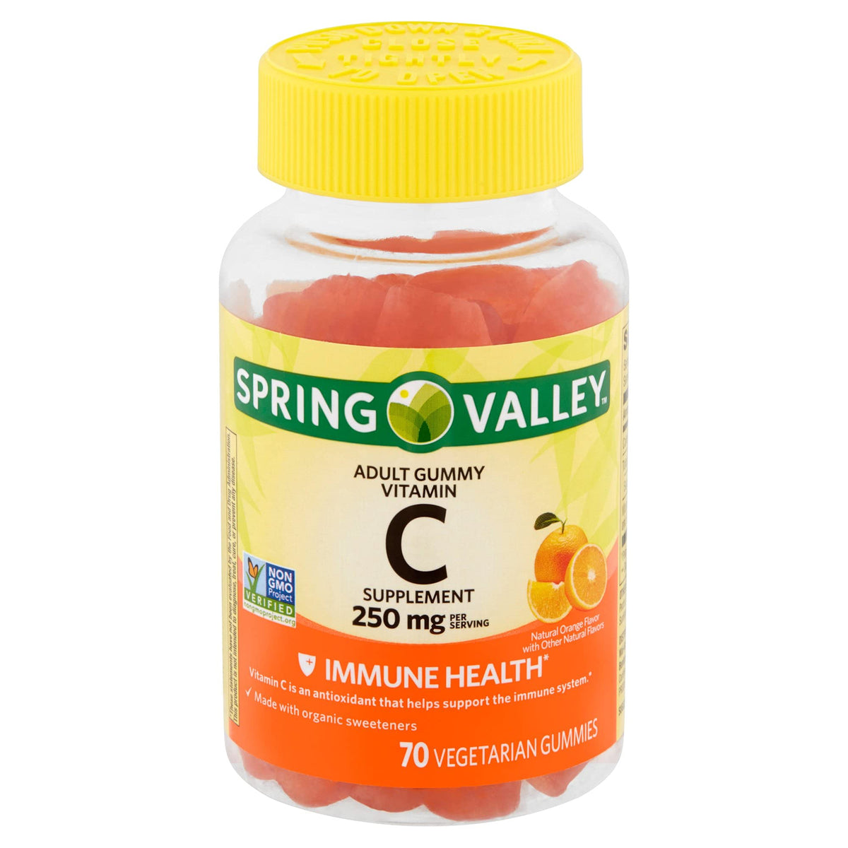 Spring Valley gominas Vitamina C 240 mg, botella de 70, apoyo al sistema inmune.