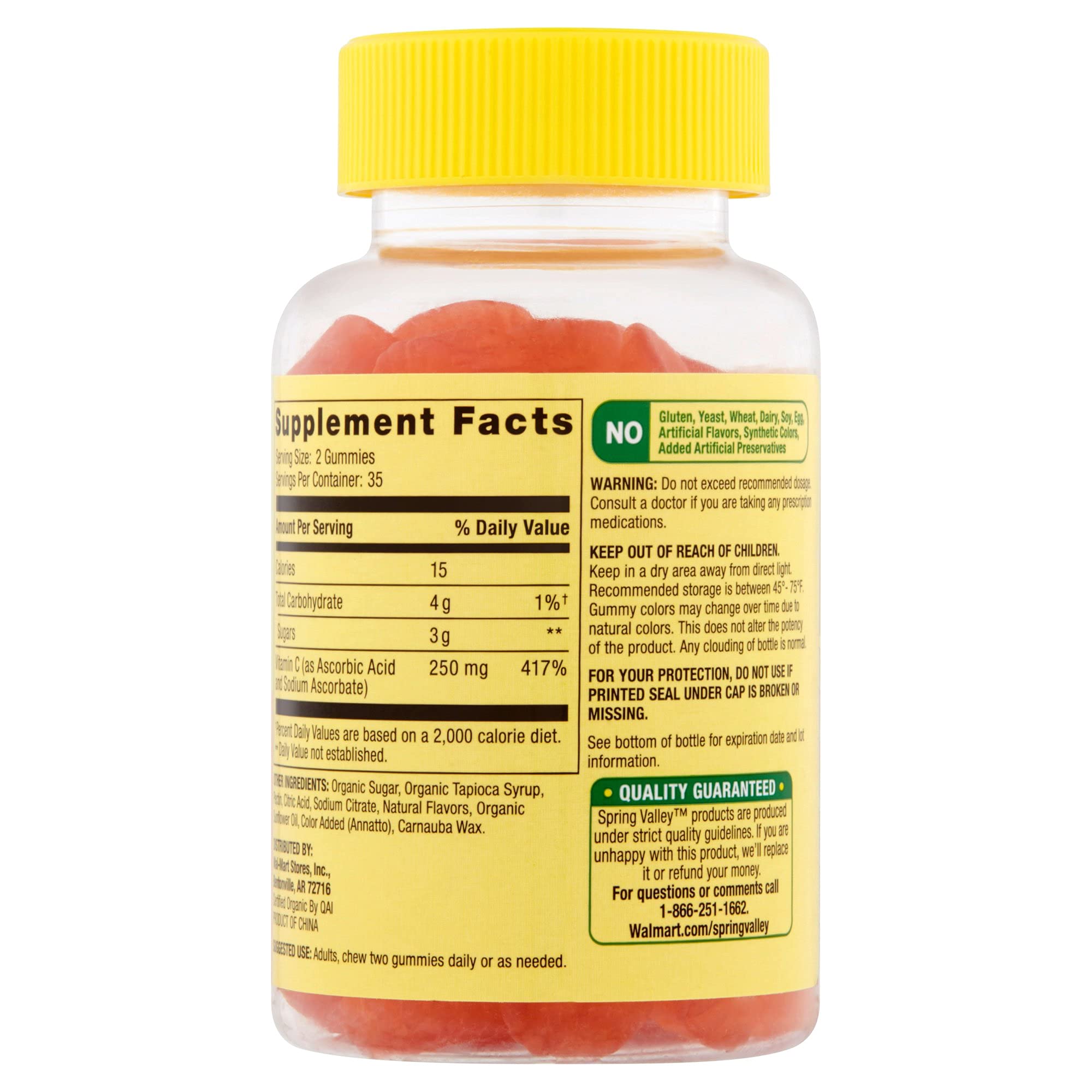 Spring Valley gominas Vitamina C 240 mg con escaramujos, fuente natural de vitamina C.