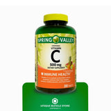 Paquete de dos botes de vitamina C 500 mg con 200 tabletas cada uno para suministro prolongado.