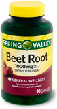 Spring Valley Remolacha, botella de 90 cápsulas para uso diario.