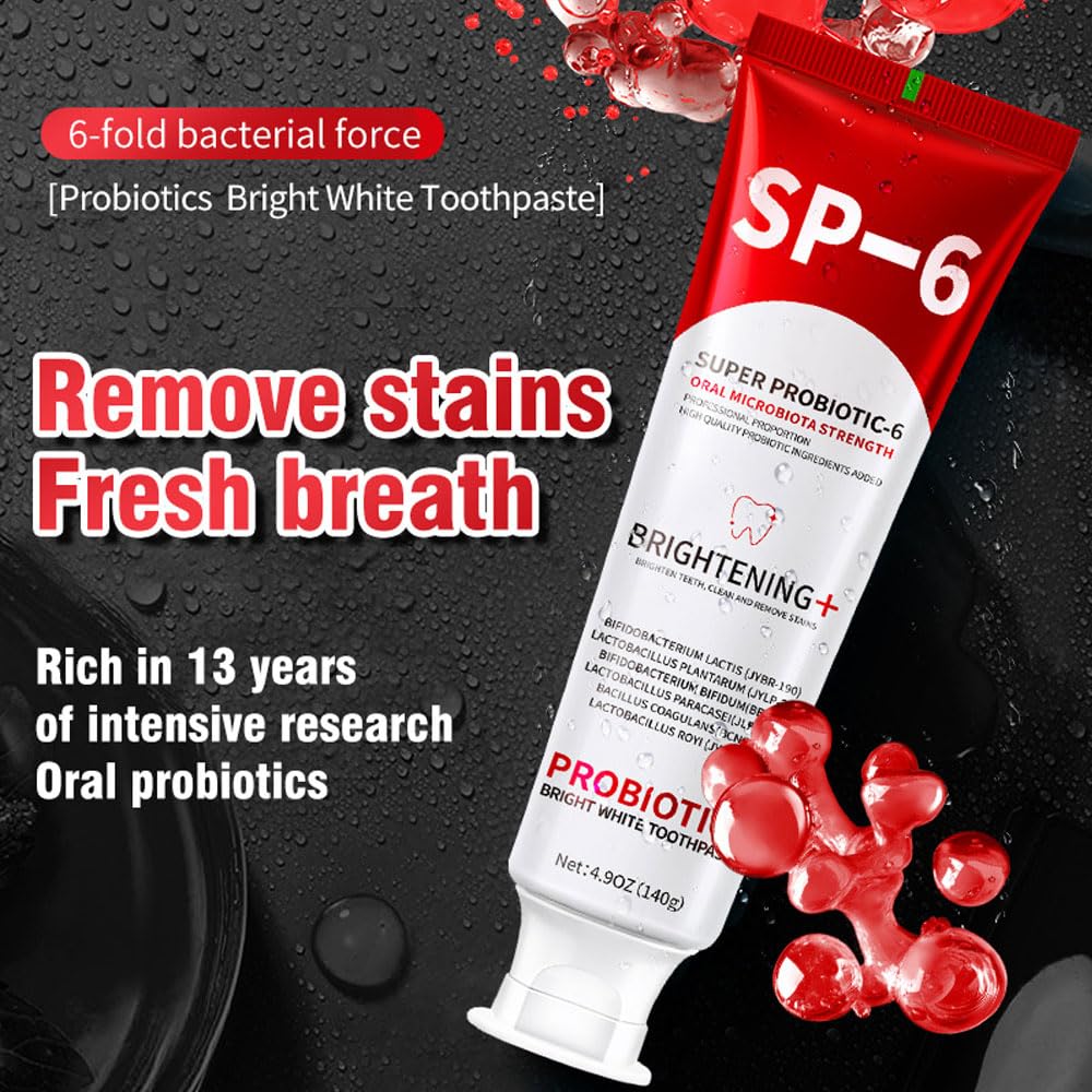 SPRINGSUGAR SP-6 tubo de pasta dental probiótica para uso diario
