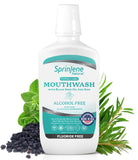 SprinJene enjuague bucal sin alcohol para frescura diaria.