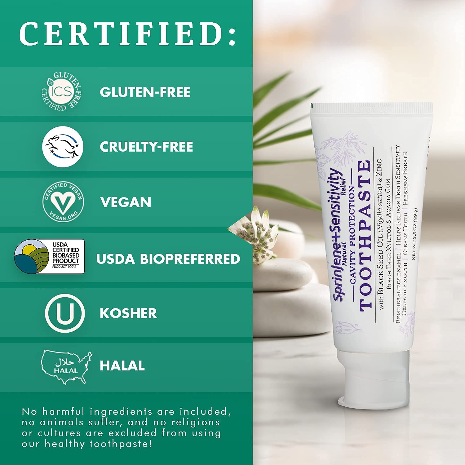Certificaciones veganas y halal de SprinJene para estilos de vida