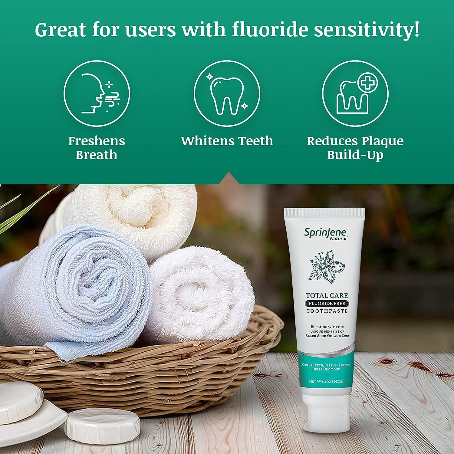 SprinJene Total Care zinc, fórmula para boca equilibrada.