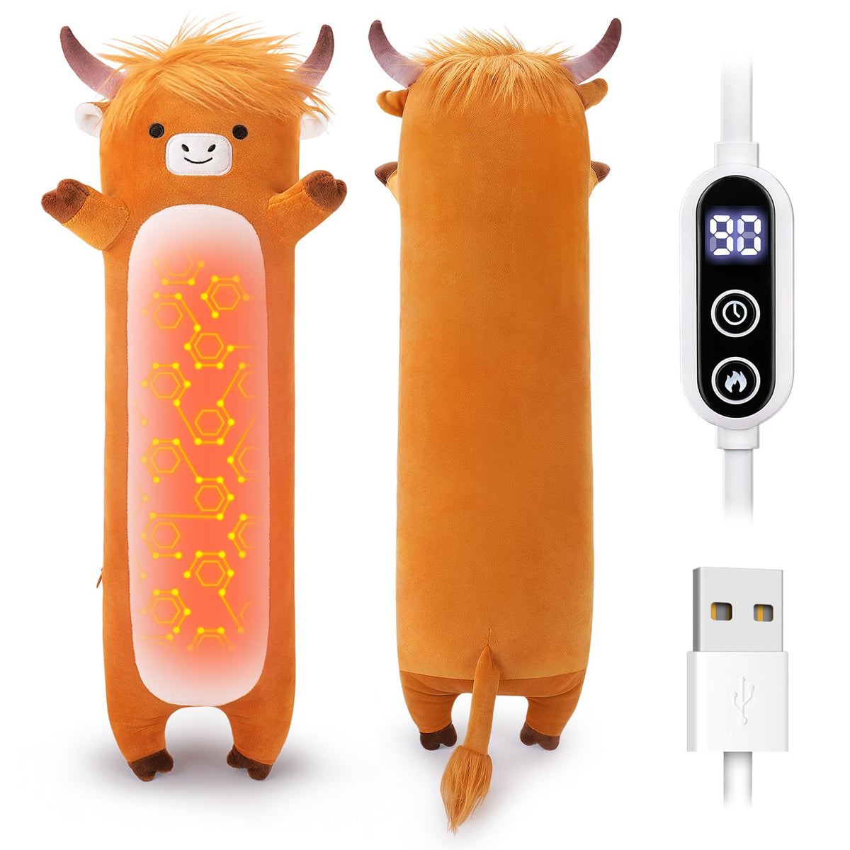 Sprinqdawin Highland Cow peluche 20 pulgadas, suave para abrazar y calor reconfortante