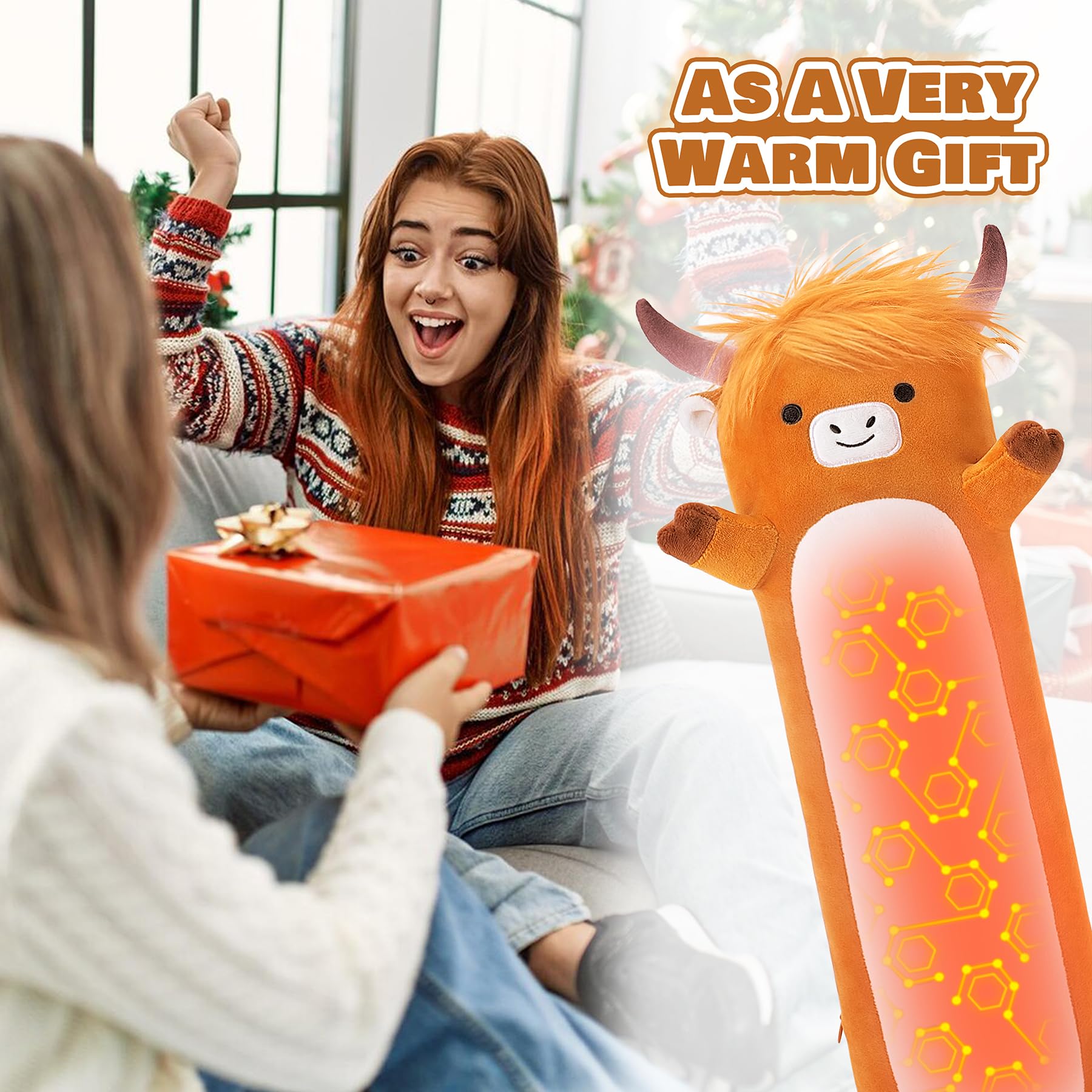 Sprinqdawin Highland Cow peluche suave y duradero para niños