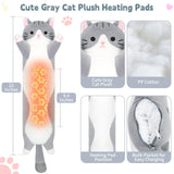 Sprinqdawin peluche gato gris, diseño tierno y felpa suave.