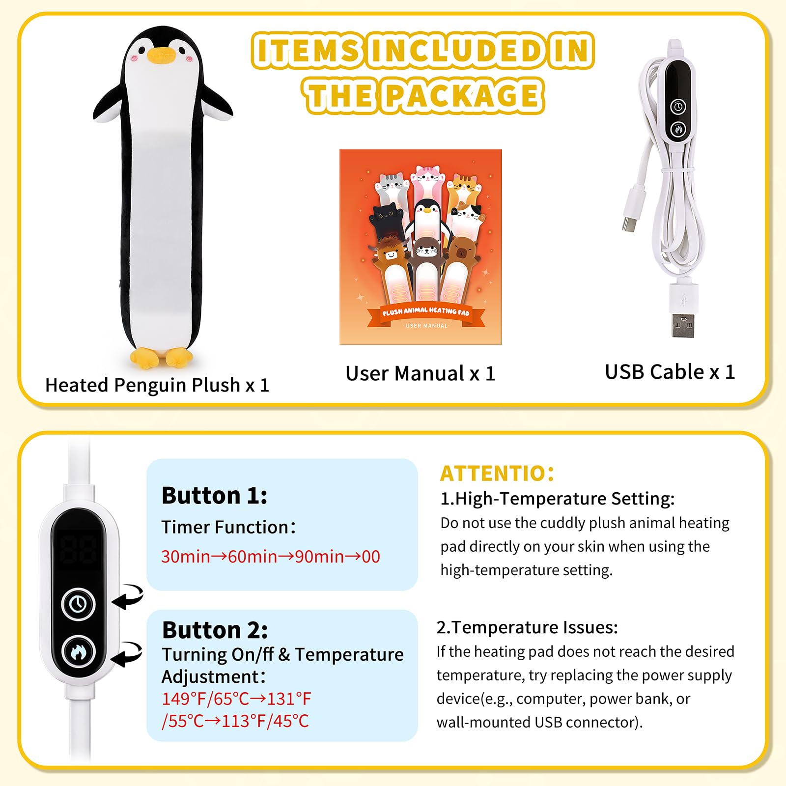 Sprinqdawin Pinguino con bolsillo integrado para batería externa durante actividades