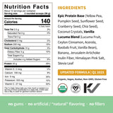 Sprout Living Epic Protein, ingredientes clave para proteína vegetal de alta calidad.