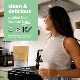 Sprout Living Epic Protein, mezcla para batidos suave y sabrosa de vainilla lucuma.