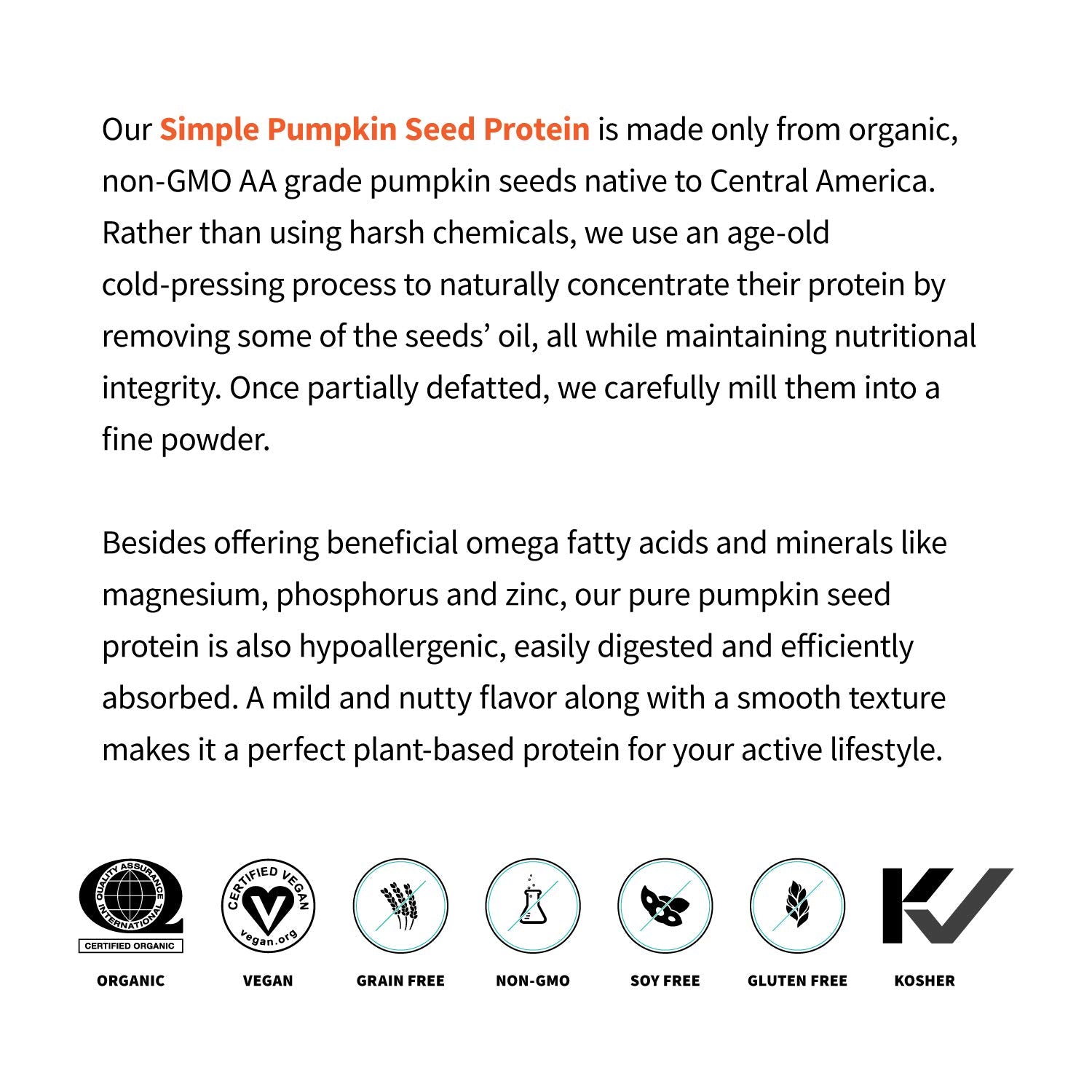 Sprout Living proteína de calabaza sin sabor postre saludable