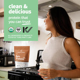 Sprout Living Epic Protein: mezcla cremosa sin grumos.