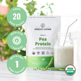 Sprout Living proteina de guisante orgánica sin lácteos