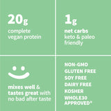 Etiqueta orgánica de Sprout Living proteina de guisante orgánica