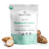 Sprout Living Inulina Orgánica polvo taza: fuente natural de fibra prebiótica