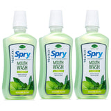 Spry enjuague bucal natural con xilitol para aliento fresco diario.