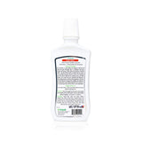 Spry enjuague bucal, etiqueta con ingredientes naturales para higiene diaria.