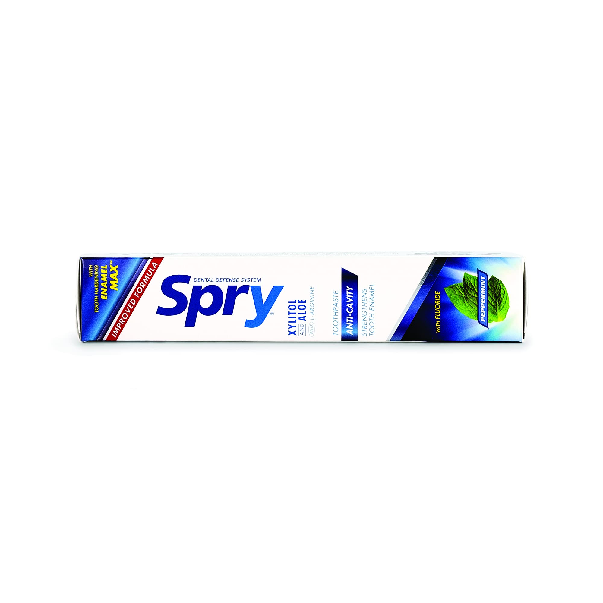 Spry ingredientes naturales: xilitol y aloe para cuidado dental.