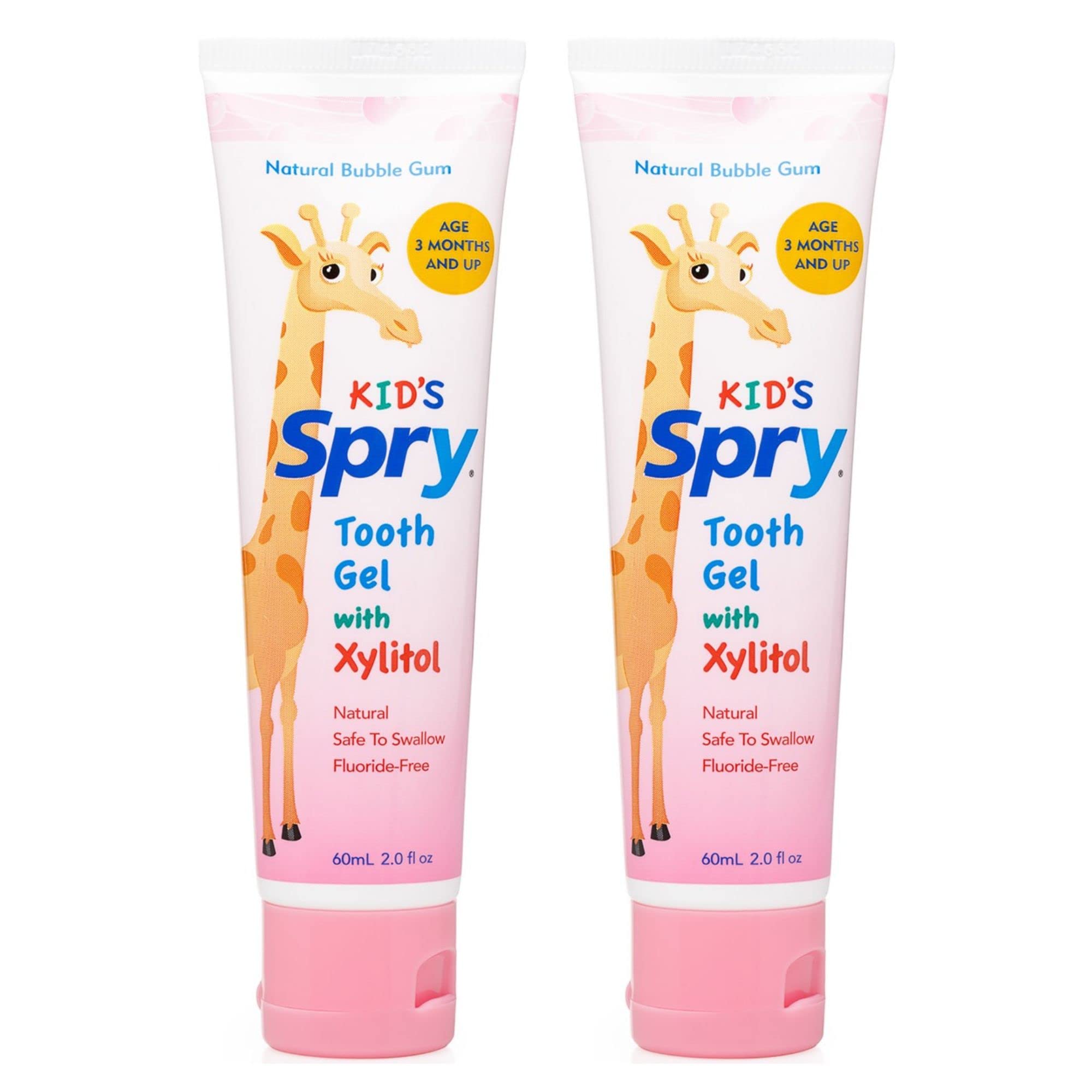 Spry Natural Xilitol Pasta Dental para bebé, paquete de 2, inicio seguro de higiene.