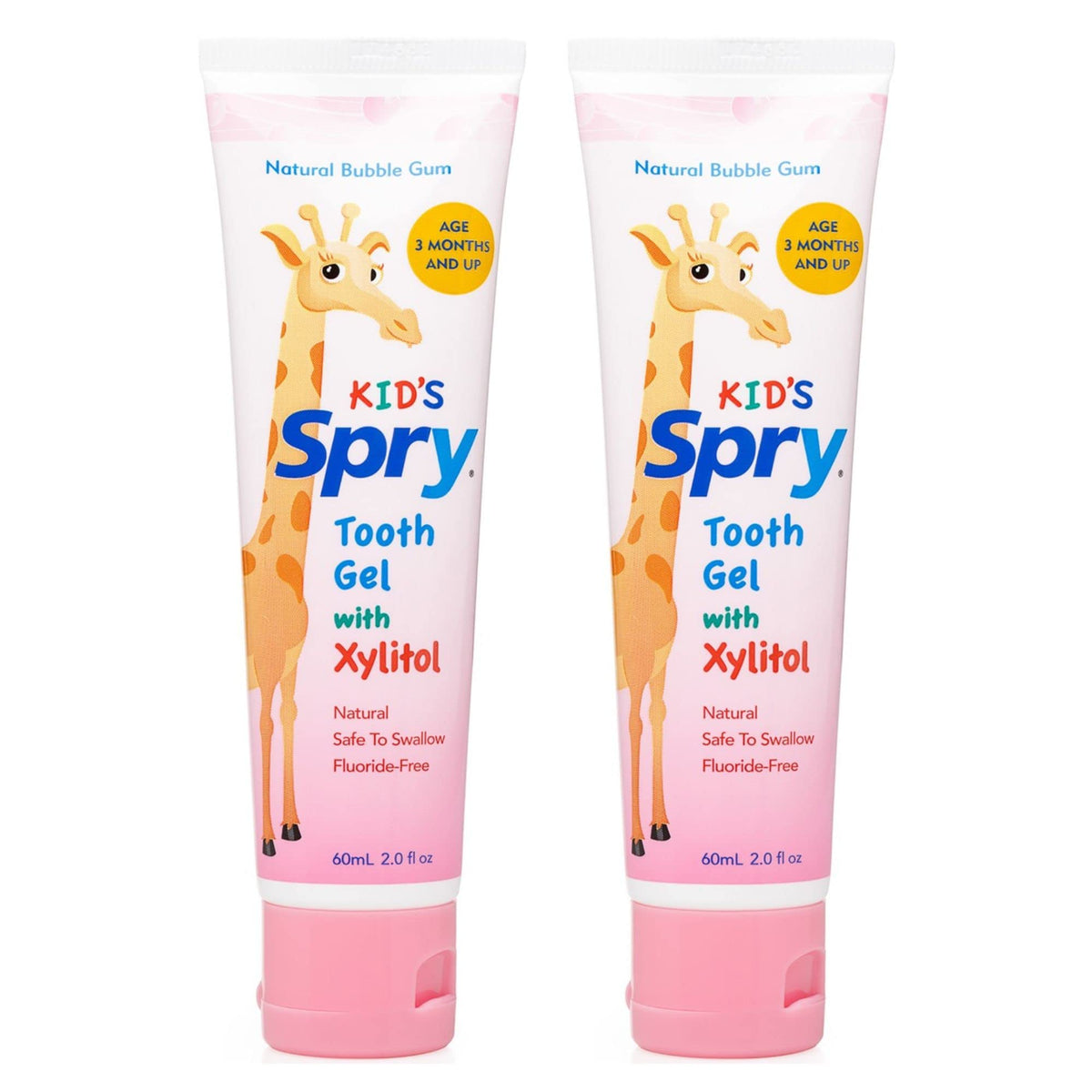 Spry Natural Xilitol Pasta Dental para bebé, paquete de 2, inicio seguro de higiene.