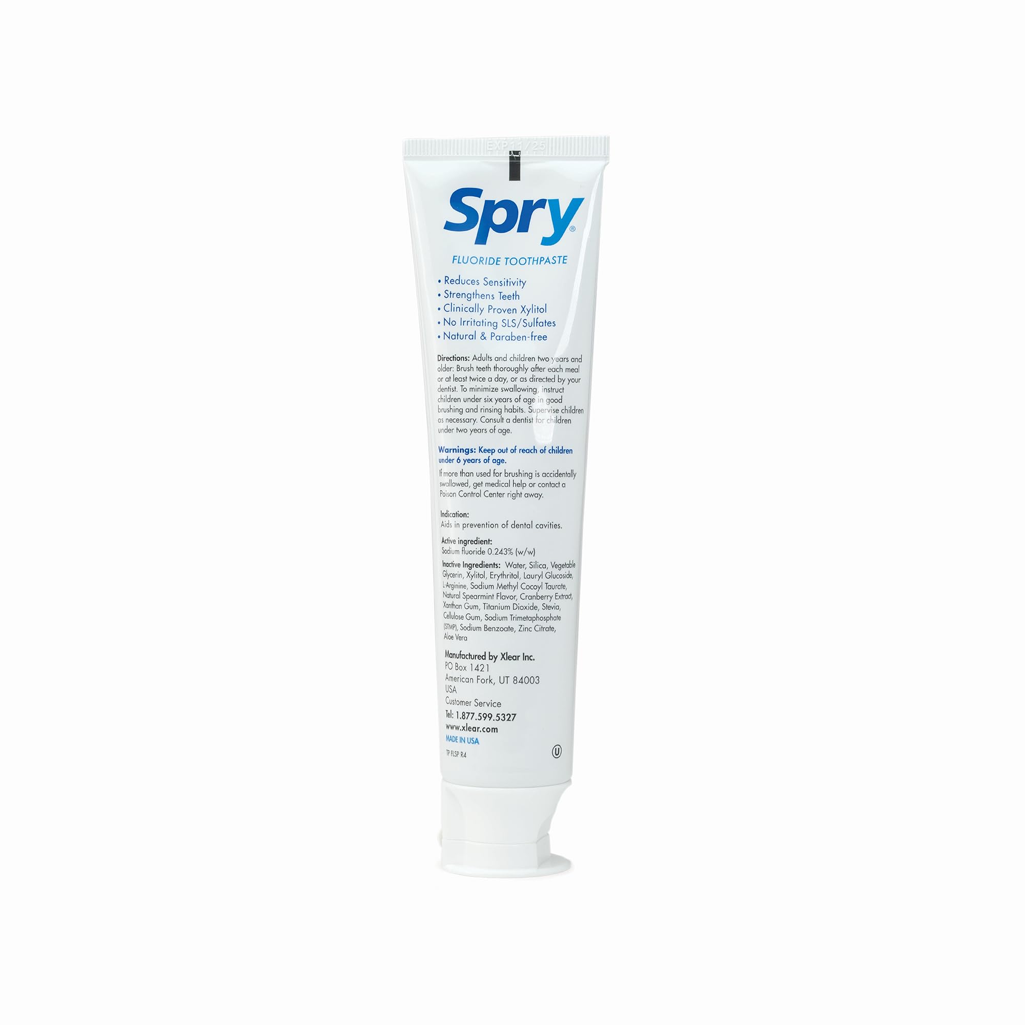 Spry pasta dental ayuda a hidratar la boca y aliviar la sequedad