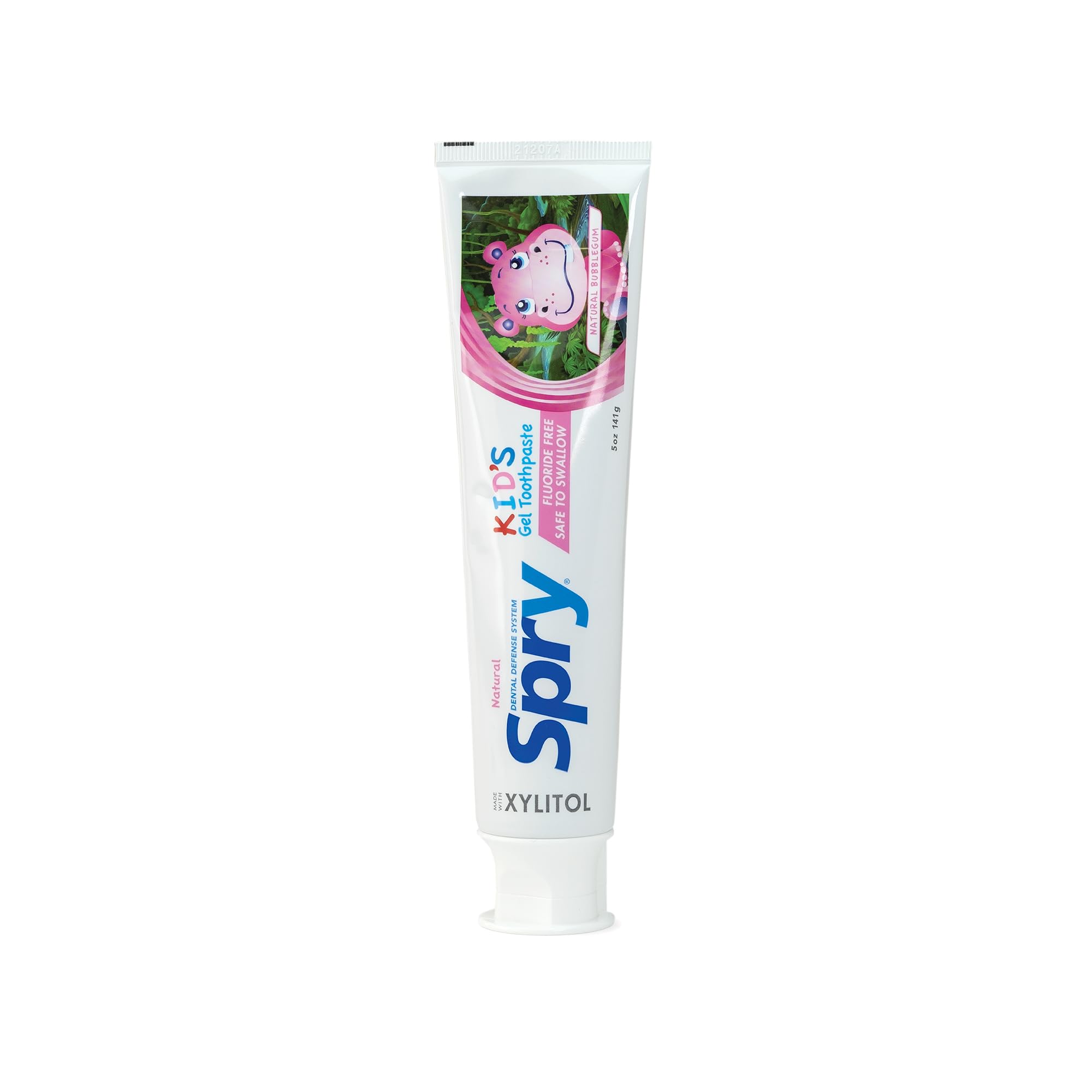 Spry pasta de dientes para niños con xilitol y sabor chicle.