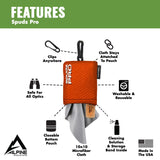SPUDZ Pro: clip de fácil acceso, ideal para llevar en chaqueta o bolso.
