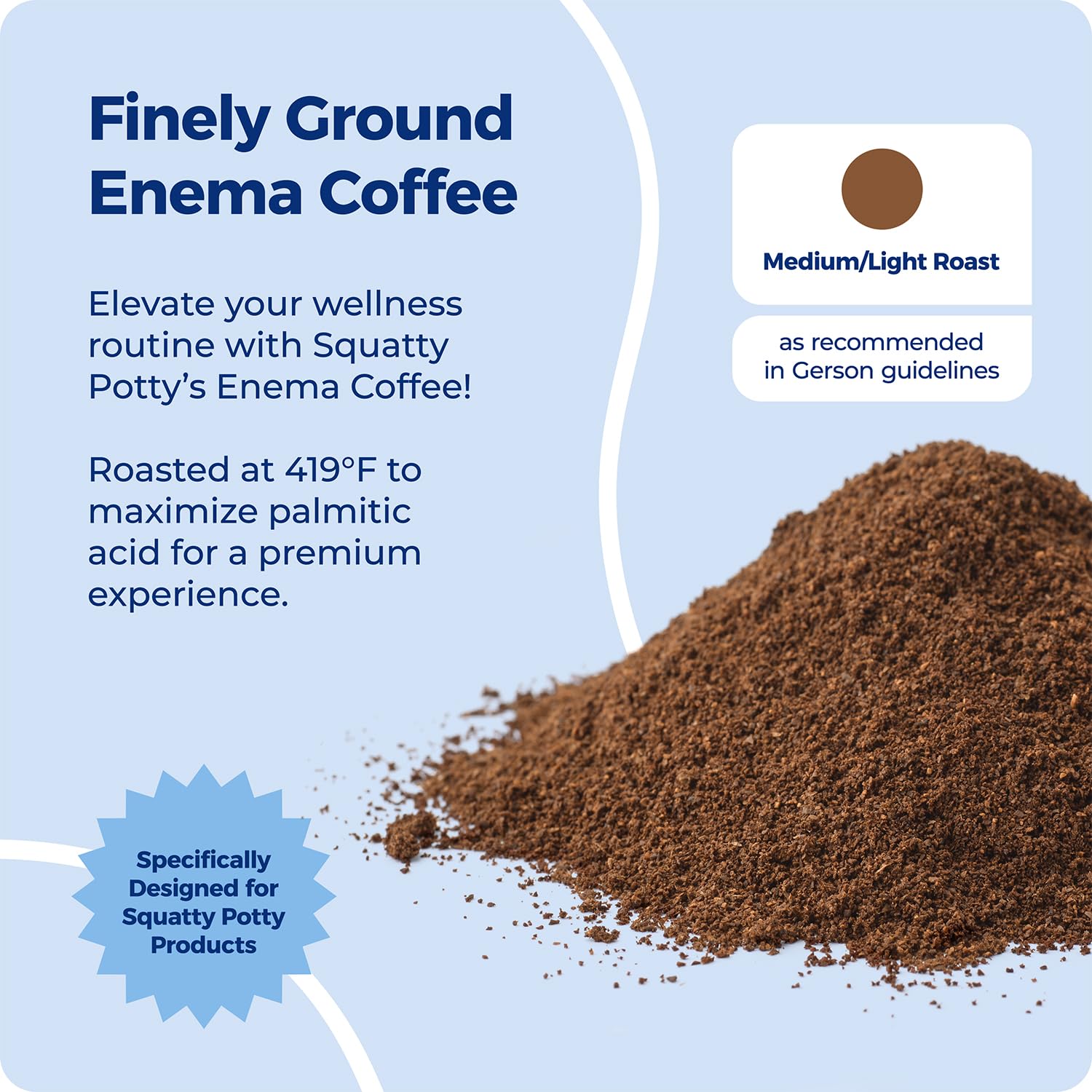 Squatty Potty Enema Coffee – empaque reutilizable para conservar frescura