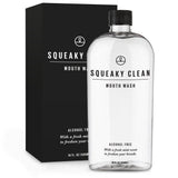 Squeaky Clean etiqueta clara facilita identificar sabor y beneficios.