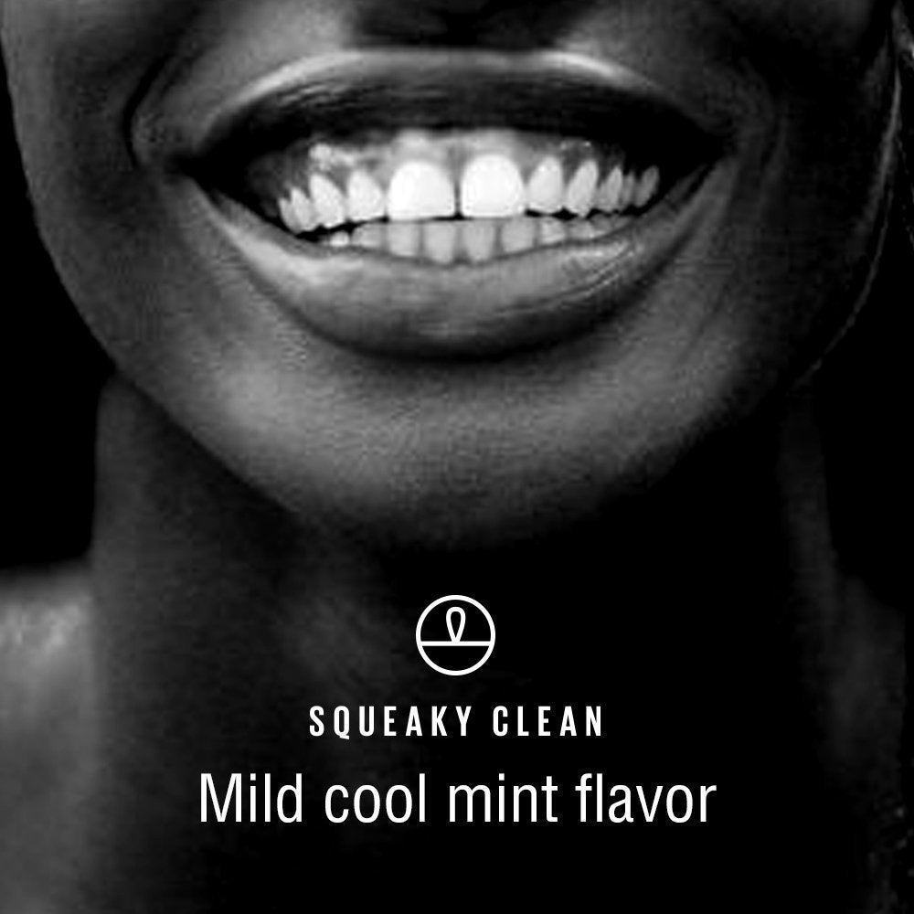 Squeaky Clean textura suave sin ardor en encías ni lengua.