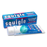Squigle Enamel Saver: pasta dental en envase, limpieza suave y protección diaria.