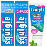 Squigle Enamel Saver: tubo de pasta suave para dientes sensibles.