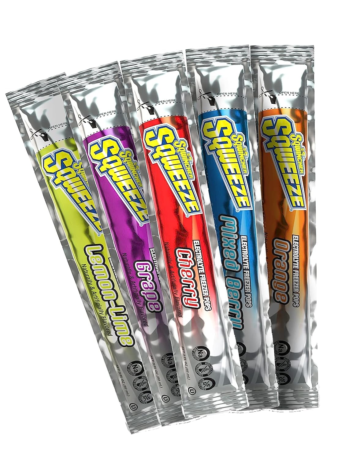 Sqwincher Sqkeep paletas de electrolitos de 3 oz para hidratación rápida.