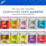 Bolsa de 50 varillas Sqwincher Zero Qwik Stik, solución práctica para familias