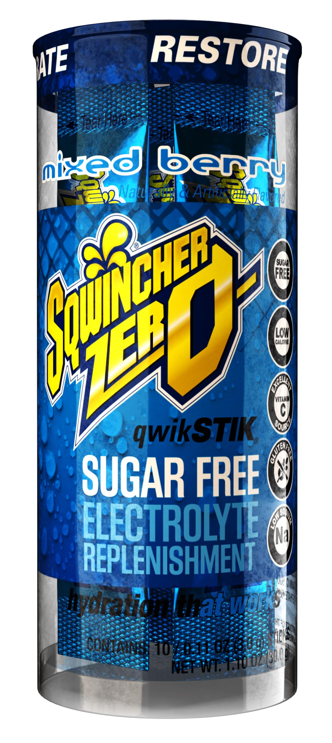 Sqwincher Zero Qwik Stik: sabor limón fresa para entrenamientos