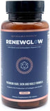 SRILabs Renewglow frasco de cápsulas con biotina para cabello y uñas saludables.