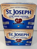 St. Joseph Aspirina 81 mg, tabletas entericas listas para uso diario.