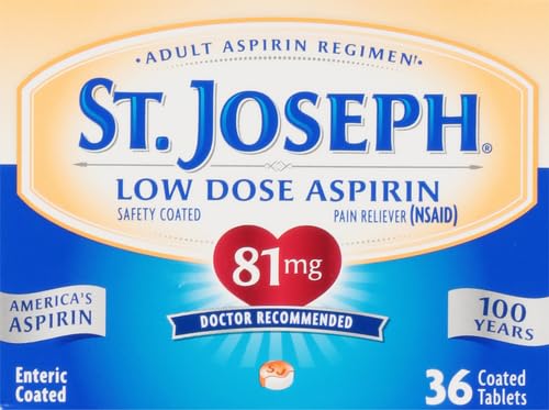 St. Joseph Aspirina, tabletas masticables de sabor naranja para uso diario.