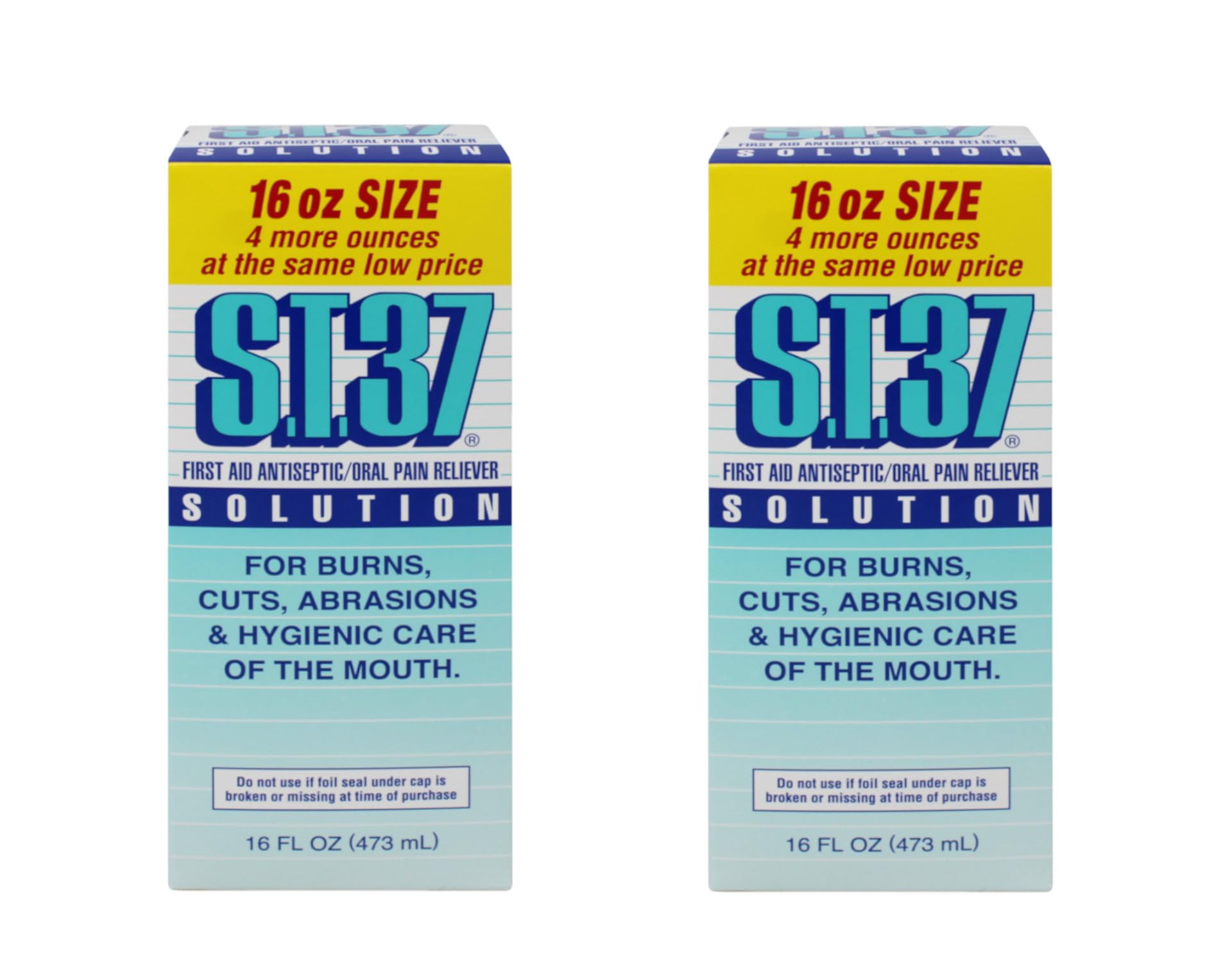 ST 37 Solución Antiséptica: dos botellas de 16 oz para uso externo.