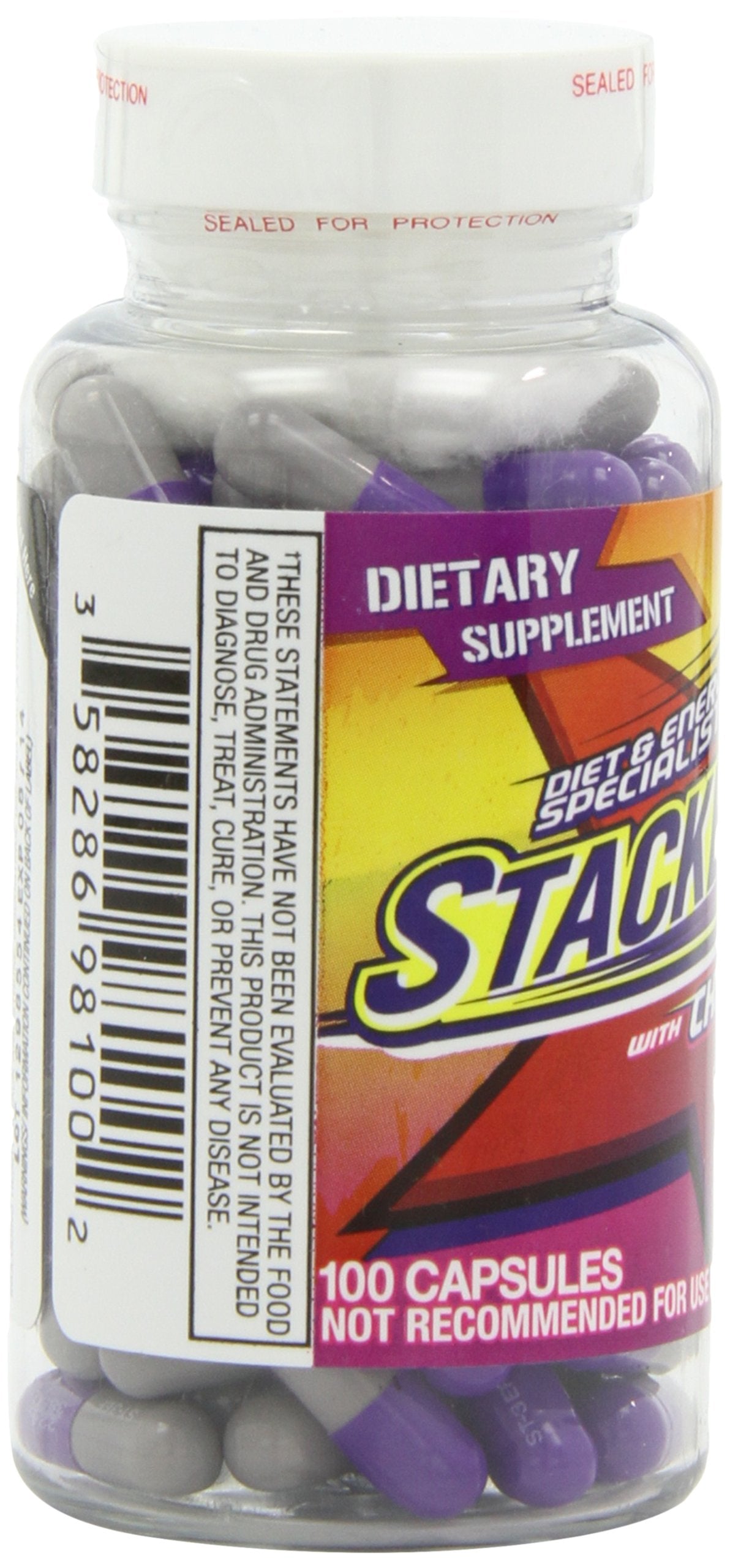 Stacker 3: frasco en superficie limpia mostrando formato