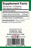 Stakich jalea real polvo textura fina: ideal para batidos y yogur.