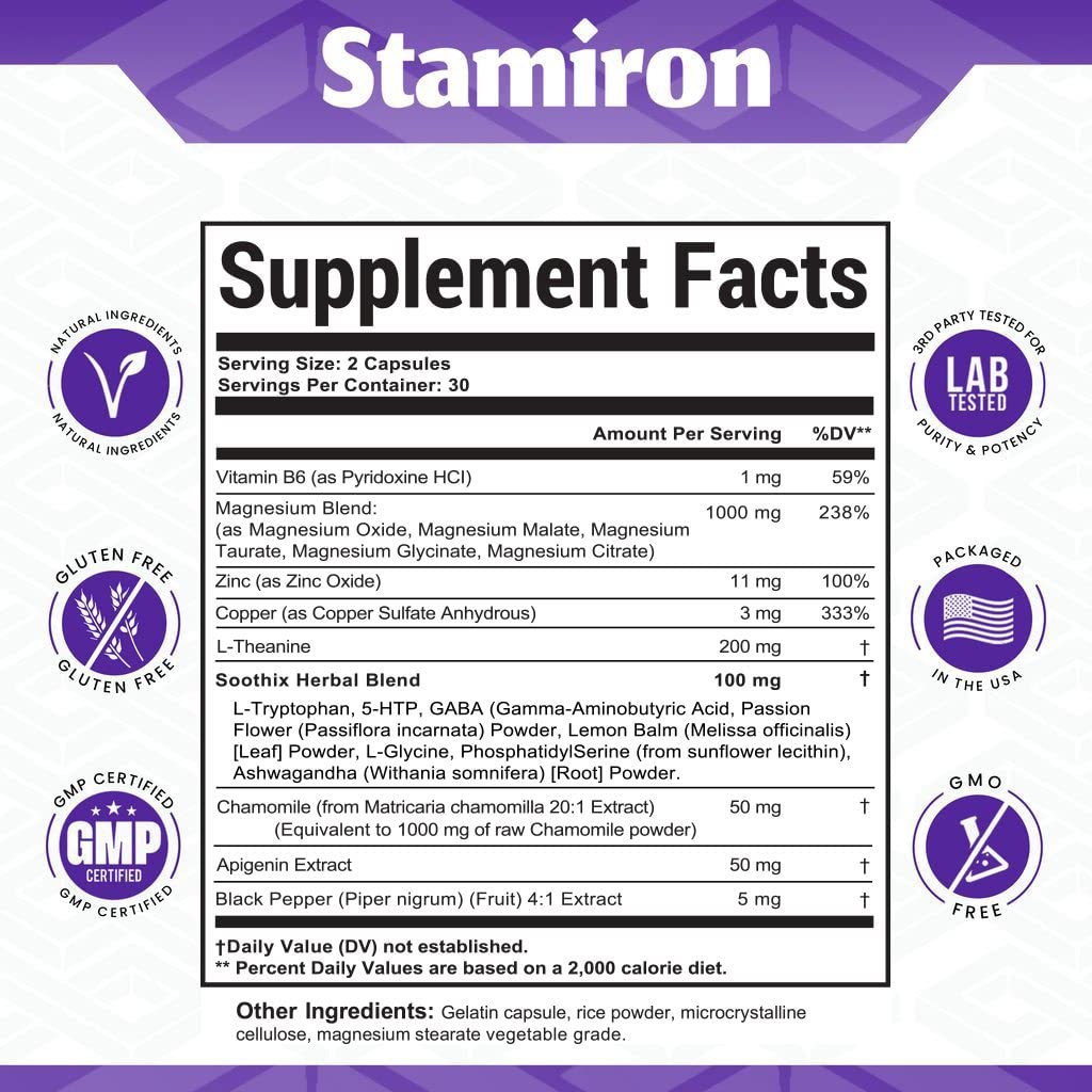 Mezcla herbal Soothix de Stamiron para calma potencial