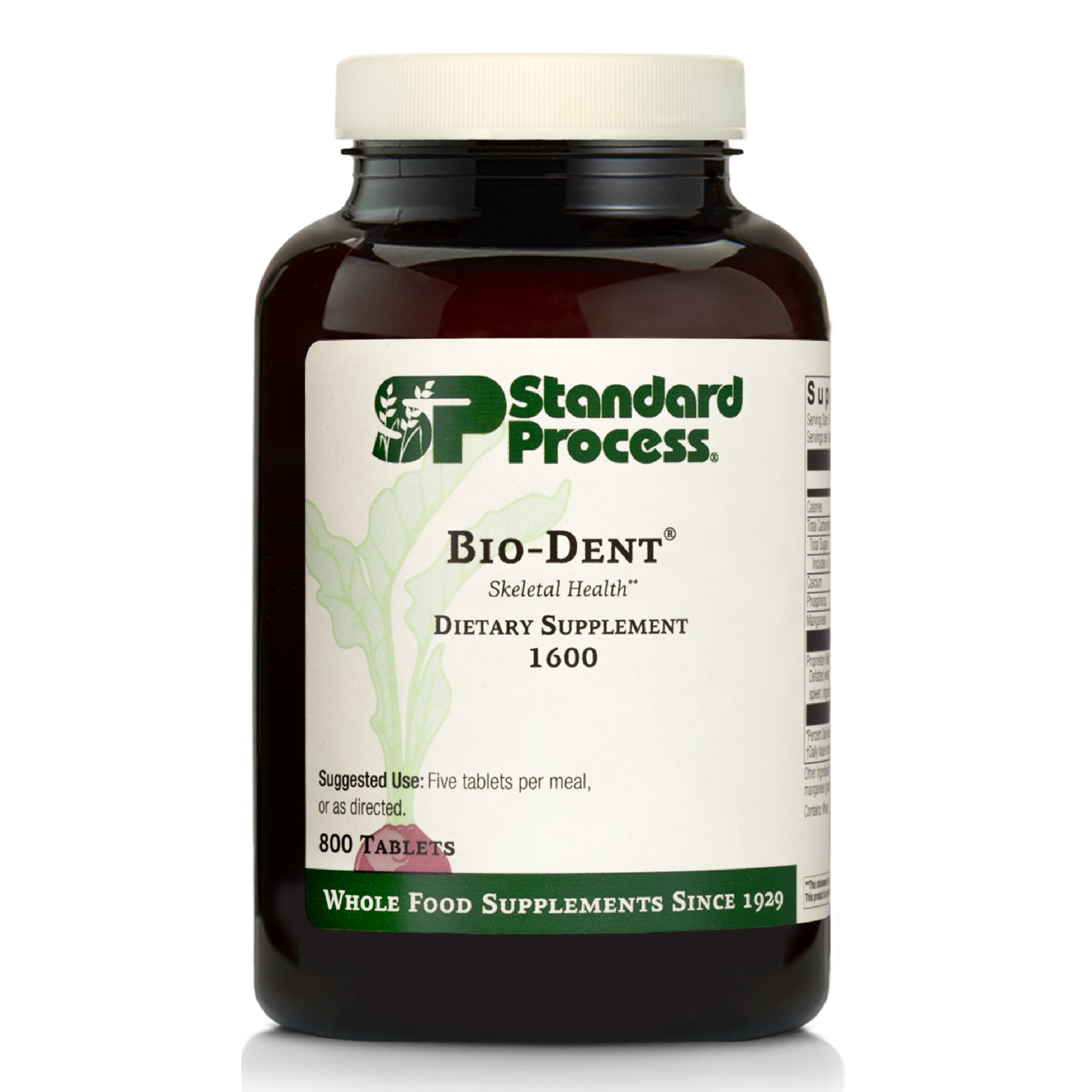 Bio-Dent de Standard Process, botella 800 tabletas para salud ósea