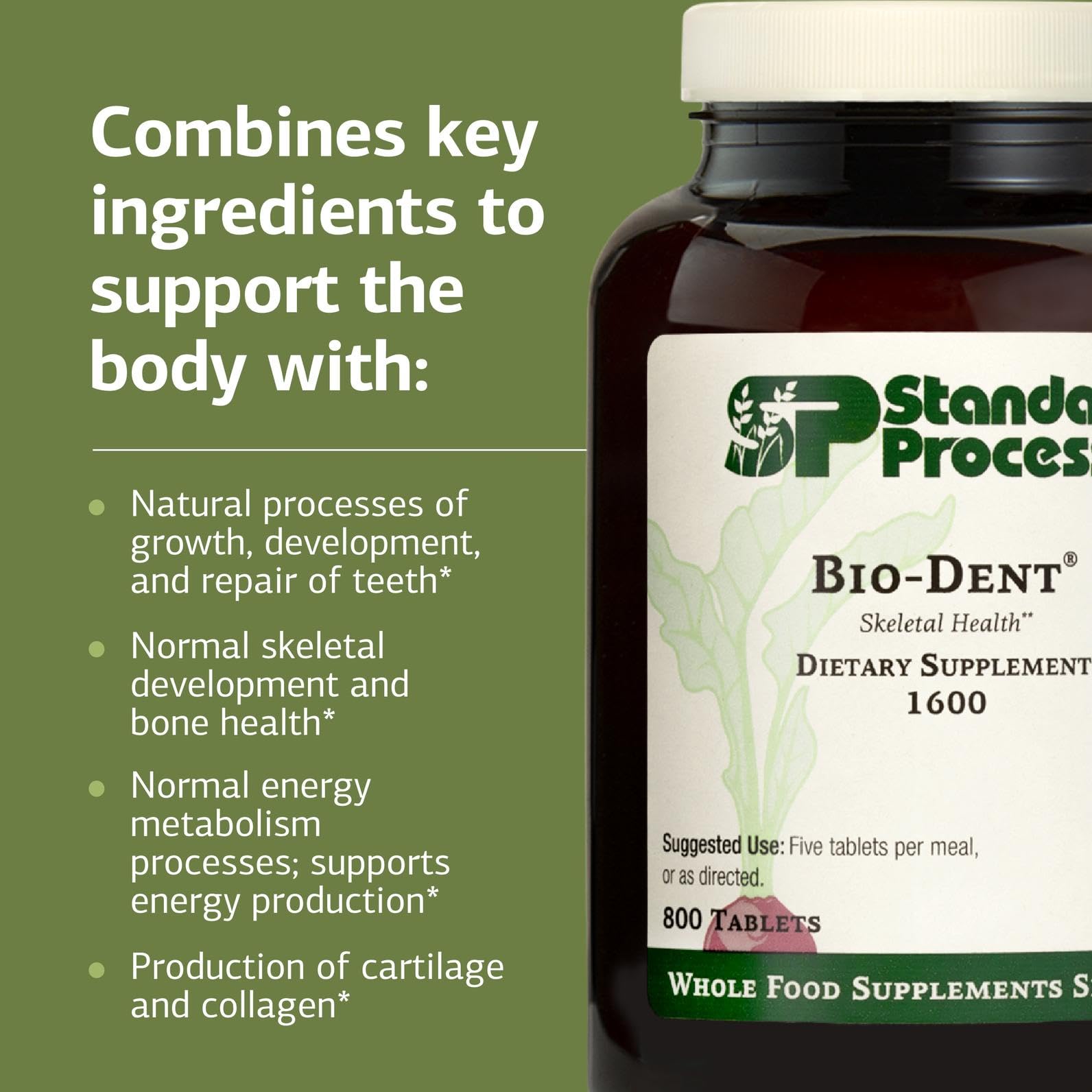 Bio-Dent de Standard Process, primer plano de tableta