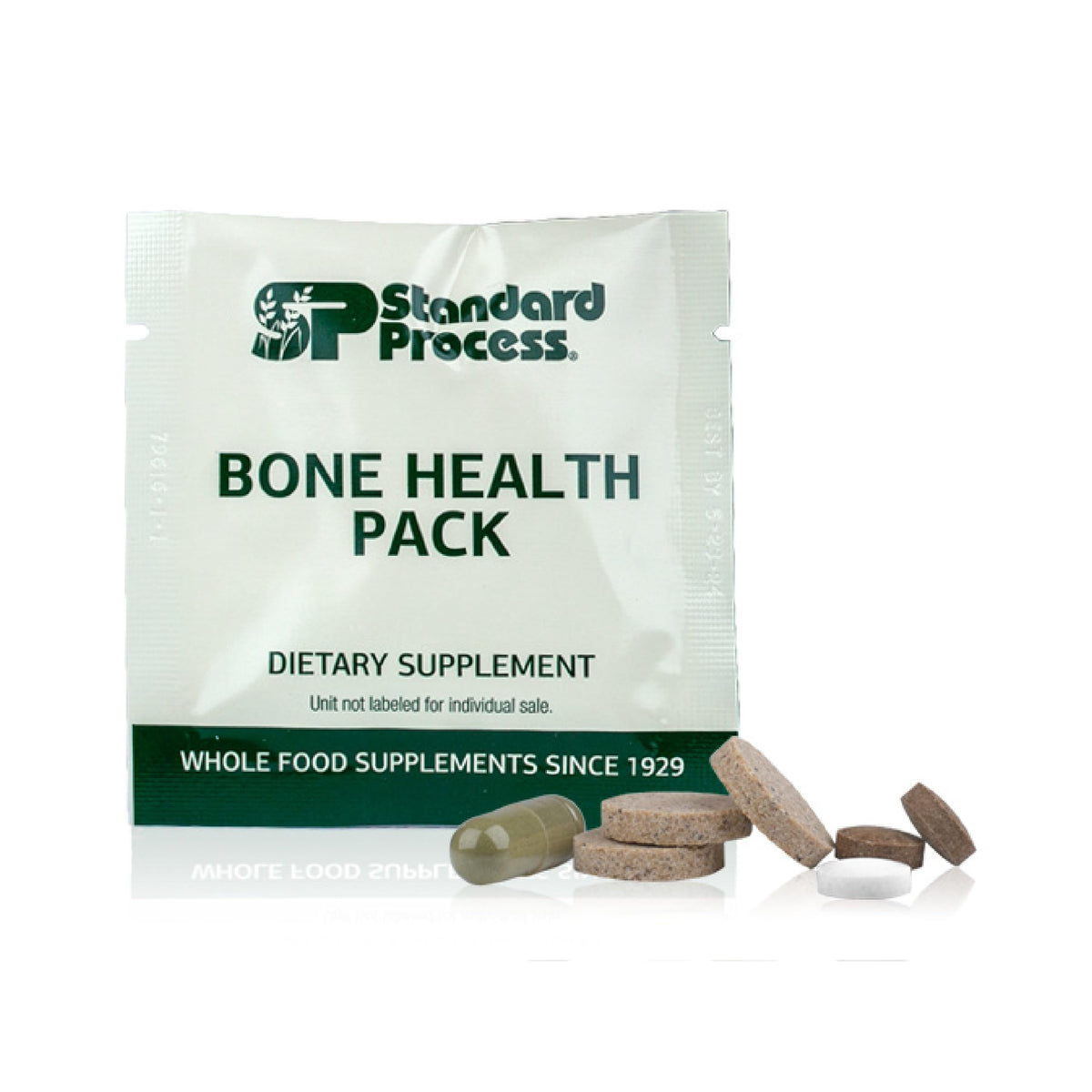 Standard Process Bone Health Pack: caja, apoyo diario para densidad ósea.