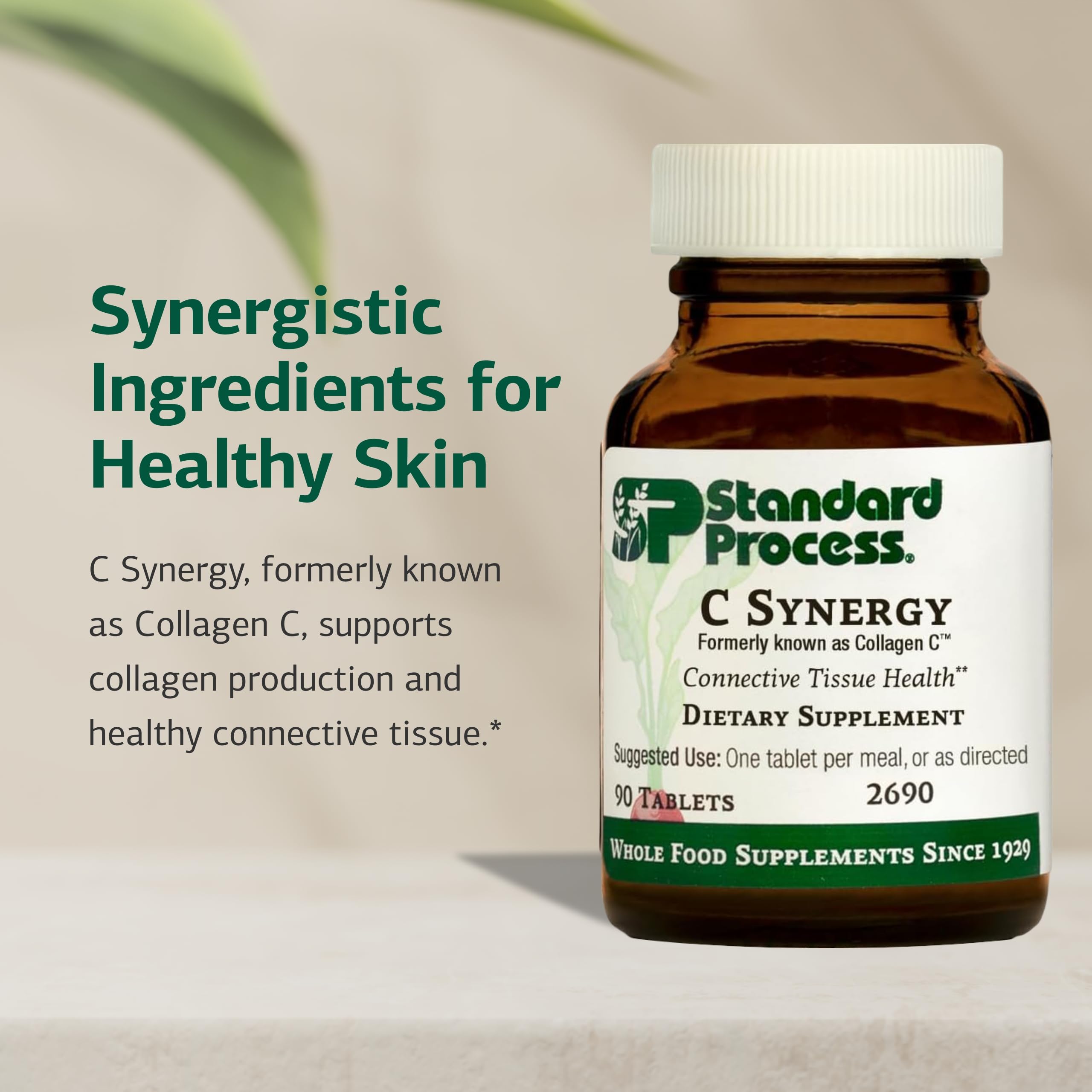 Standard Process C Synergy: botella 90, envase compacto para soporte de tejido conectivo