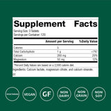 Tabletas de lactato de calcio de Standard Process, primer plano para consumo diario.