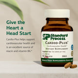 Standard Process Cardio-Plus: etiqueta nutricional detallada y clara.